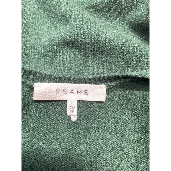 Frame Long Sleeve Green Cashmere Frankie Sweater Size XS - Picture 4 of 5